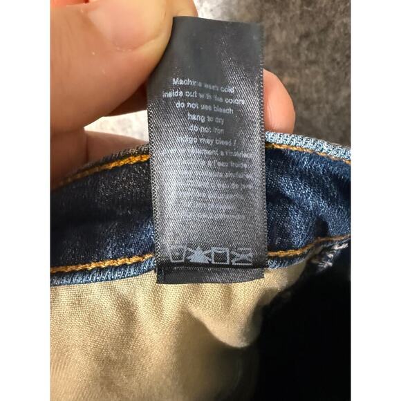 Rag & Bone Wmns Dark Blue High Rise Straight Leg Denim Jeans Size 28 Made in USA - Picture 6 of 9